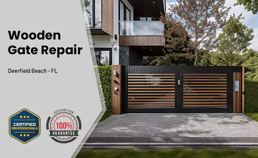 Wooden Gate Repair Deerfield Beach - FL 