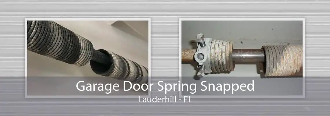 Garage Door Spring Snapped Lauderhill - FL