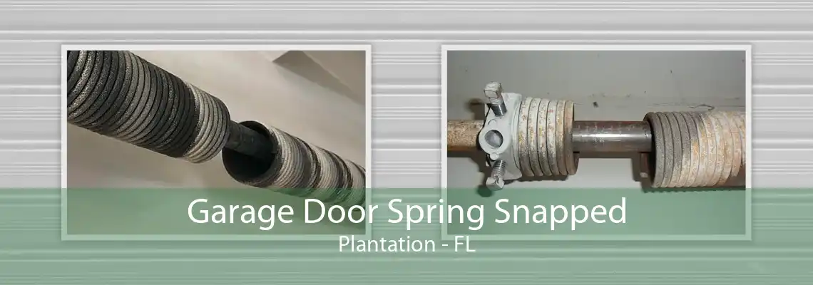 Garage Door Spring Snapped Plantation - FL