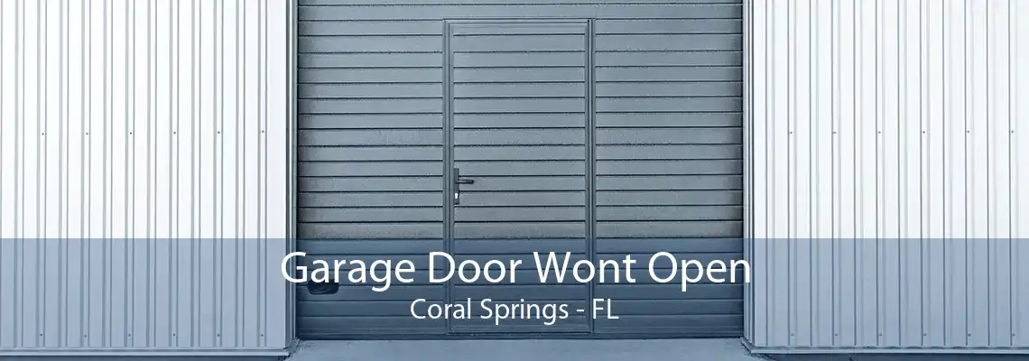 Garage Door Wont Open Coral Springs - FL